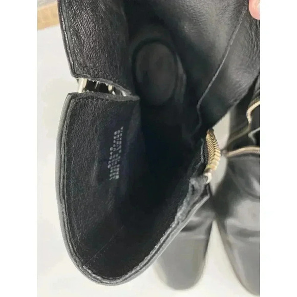 J.Crew Dean Ankle Buckle Block Heel Boots Size 9 $298 Black 07045 Zip Booties - Picture 6 of 7